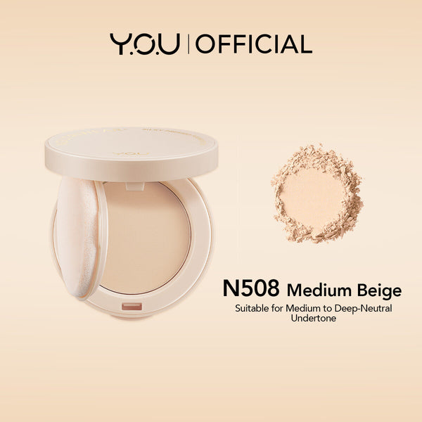 Y.O.U NoutriWear+ Silky Pressed Foundation N508 Medium Beige