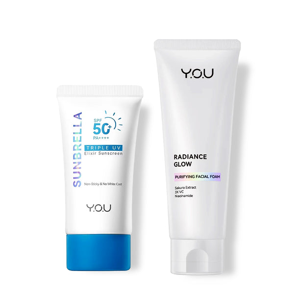 Y.O.U ALL DAY PROTECTION SPF 50+ PA++++WATERY SUNSCREEN COMBO WITH RADIANCE GLOW