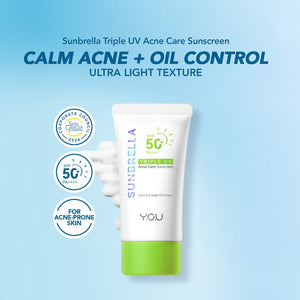 Y.O.U SUNBRELLA Triple UV Acne Care Sunscreen SPF 50+ PA++++ 30ml