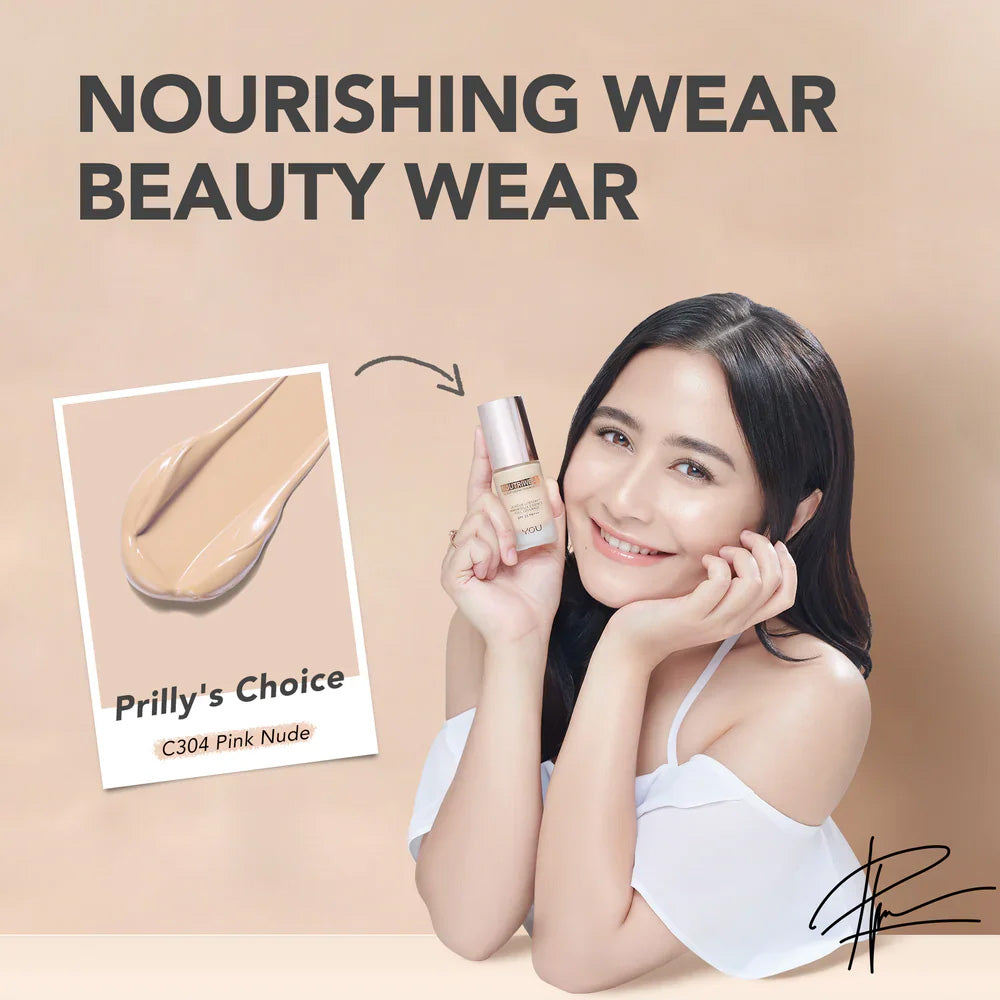 Y.O.U NoutriWear+Velvet Liquid Foundation - C304 Pink Nude
