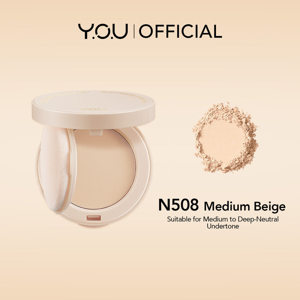 Y.O.U NoutriWear+ Silky Pressed Foundation N508 Medium Beige