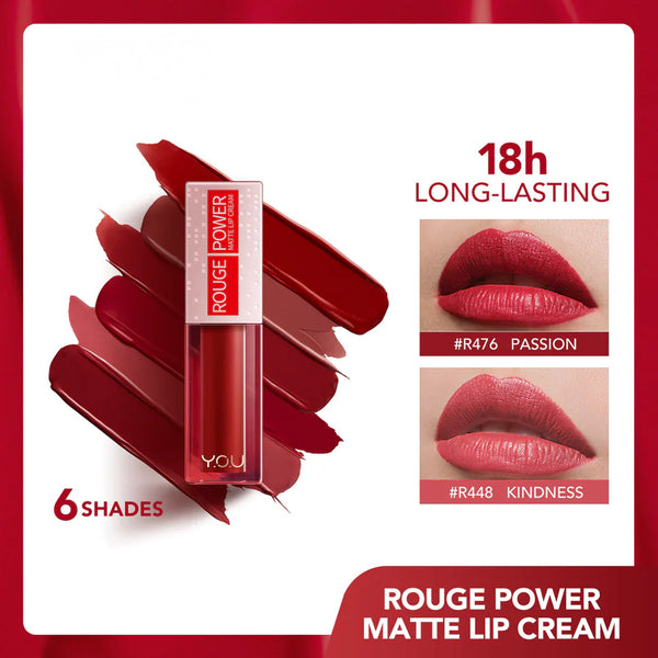 Y.O.U Rouge Power Matte Lip Cream R476 Passion