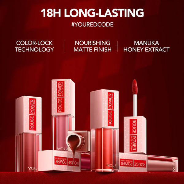 Y.O.U Rouge Power Matte Lip Cream R476 Passion