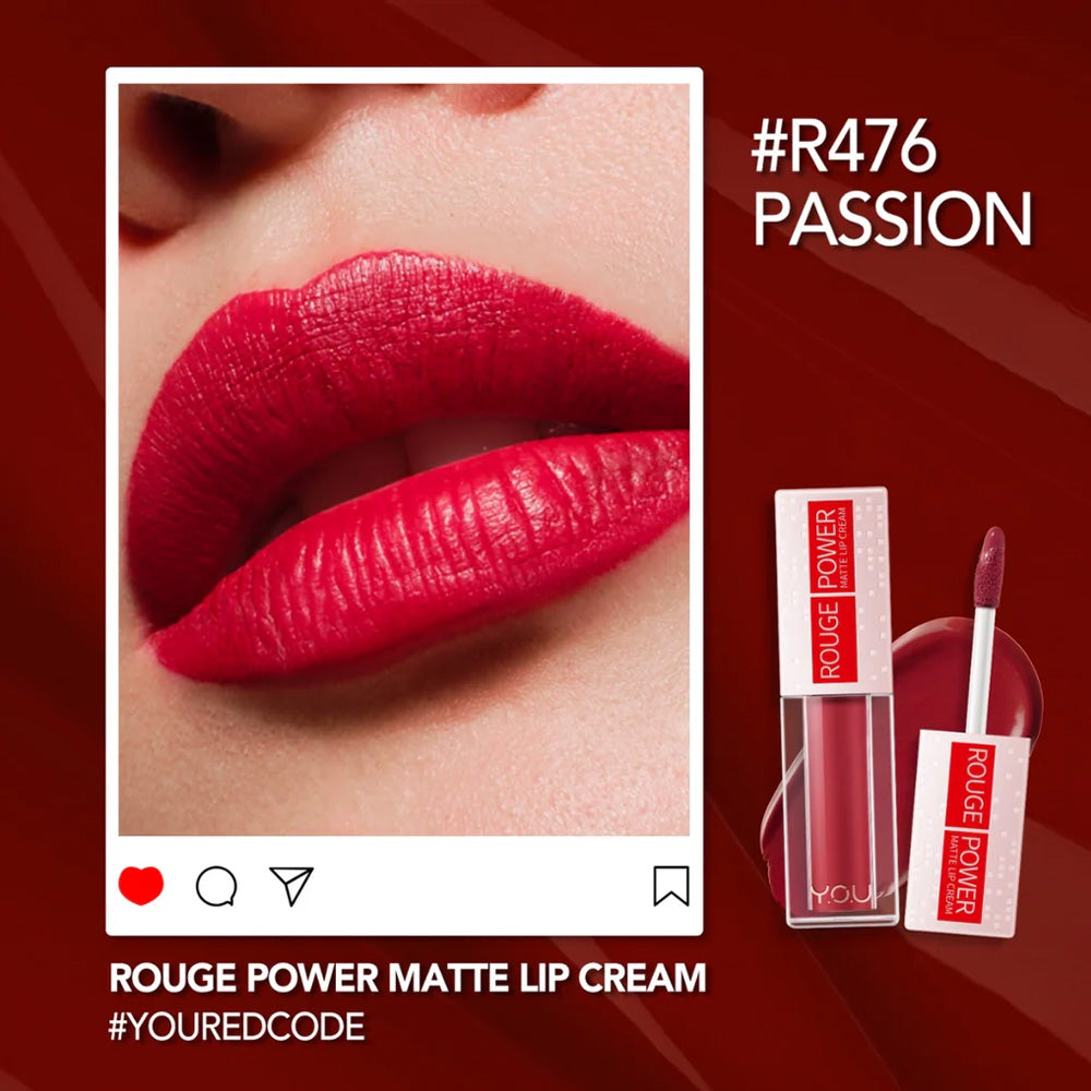 Y.O.U Rouge Power Matte Lip Cream R476 Passion