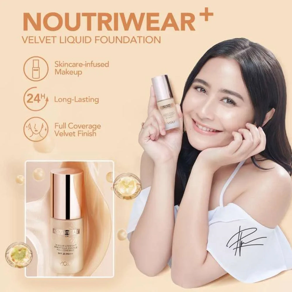 Y.O.U NoutriWear+ Velvet Liquid Foundation - W709 Sand Beige