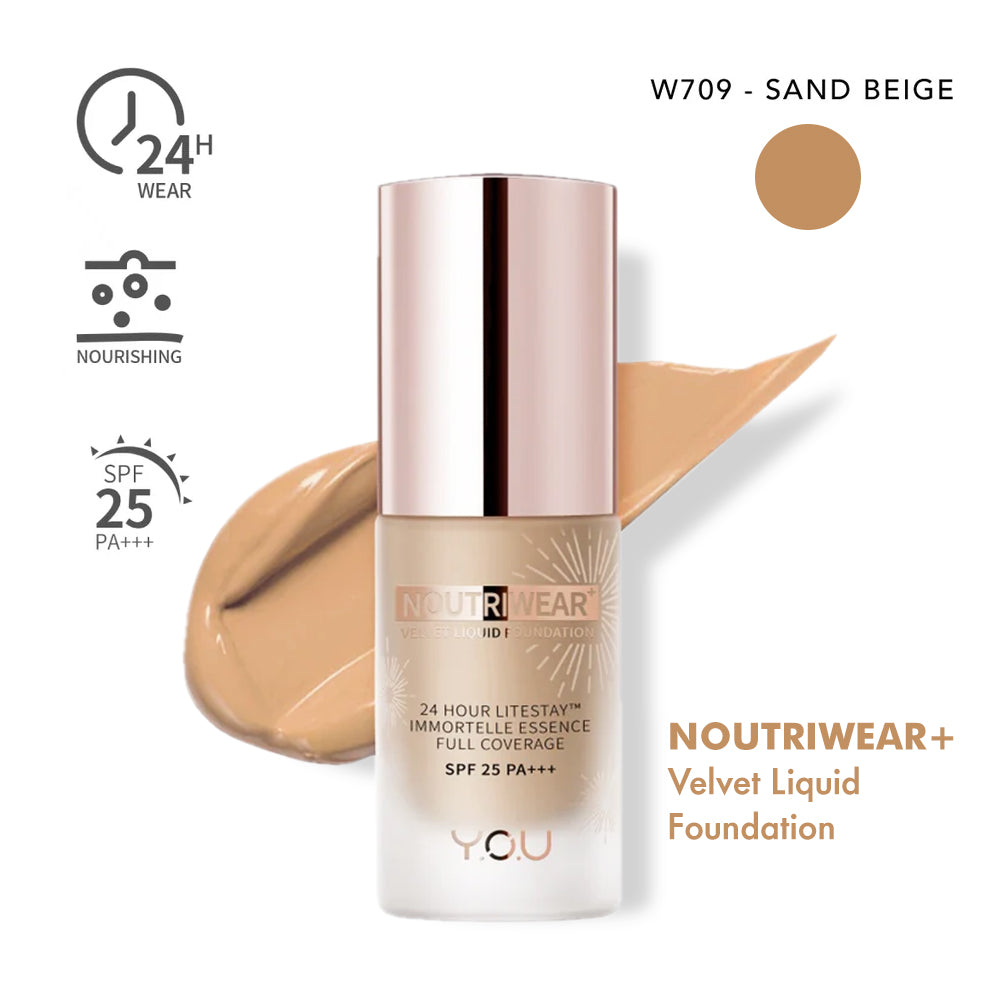 Y.O.U NoutriWear+ Velvet Liquid Foundation - W709 Sand Beige