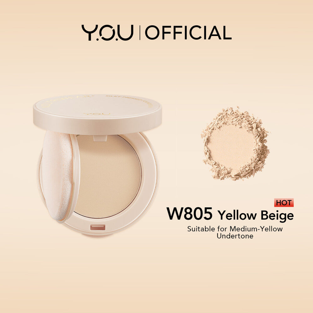 Y.O.U NoutriWear+ Silky Pressed Foundation W805 Yellow Beige