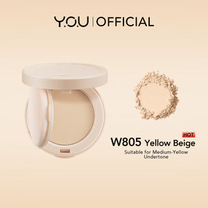 Y.O.U NoutriWear+ Silky Pressed Foundation W805 Yellow Beige