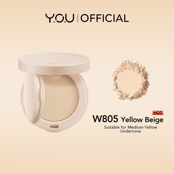 Y.O.U NoutriWear+ Silky Pressed Foundation W805 Yellow Beige