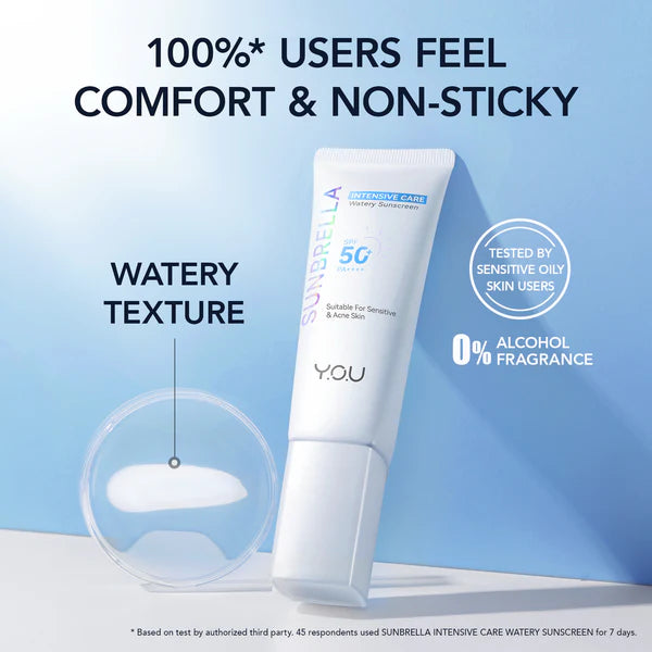 Y.O.U SUNBRELLA 8X Intensive Care Watery Sunscreen SPF 50+ PA++++ 40ml