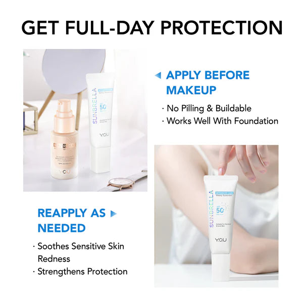 Y.O.U SUNBRELLA 8X Intensive Care Watery Sunscreen SPF 50+ PA++++ 40ml