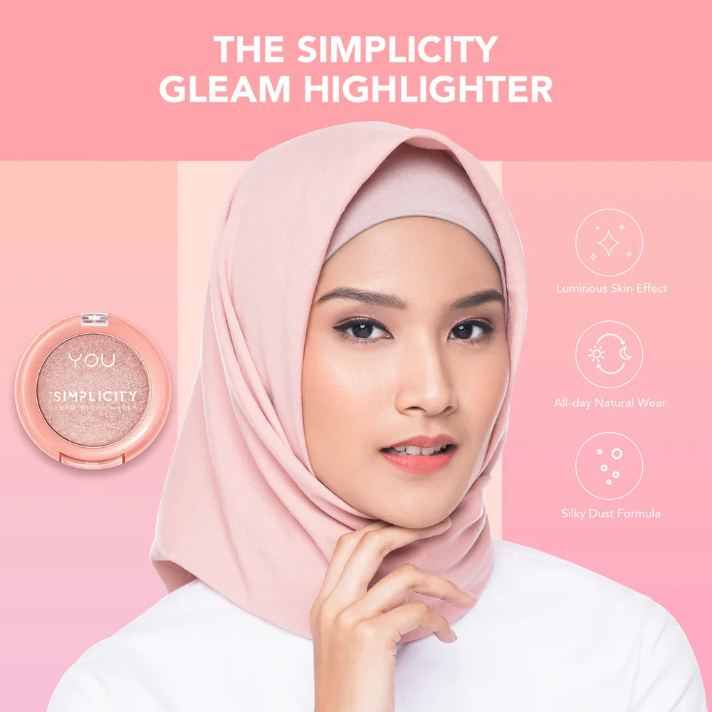 Y.O.U The Simplicity Gleam Highlighter - O549 Rose Gold